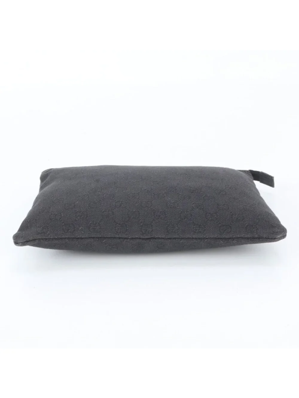 Gucci GG Canvas Leather Clutch Pouch Business Black